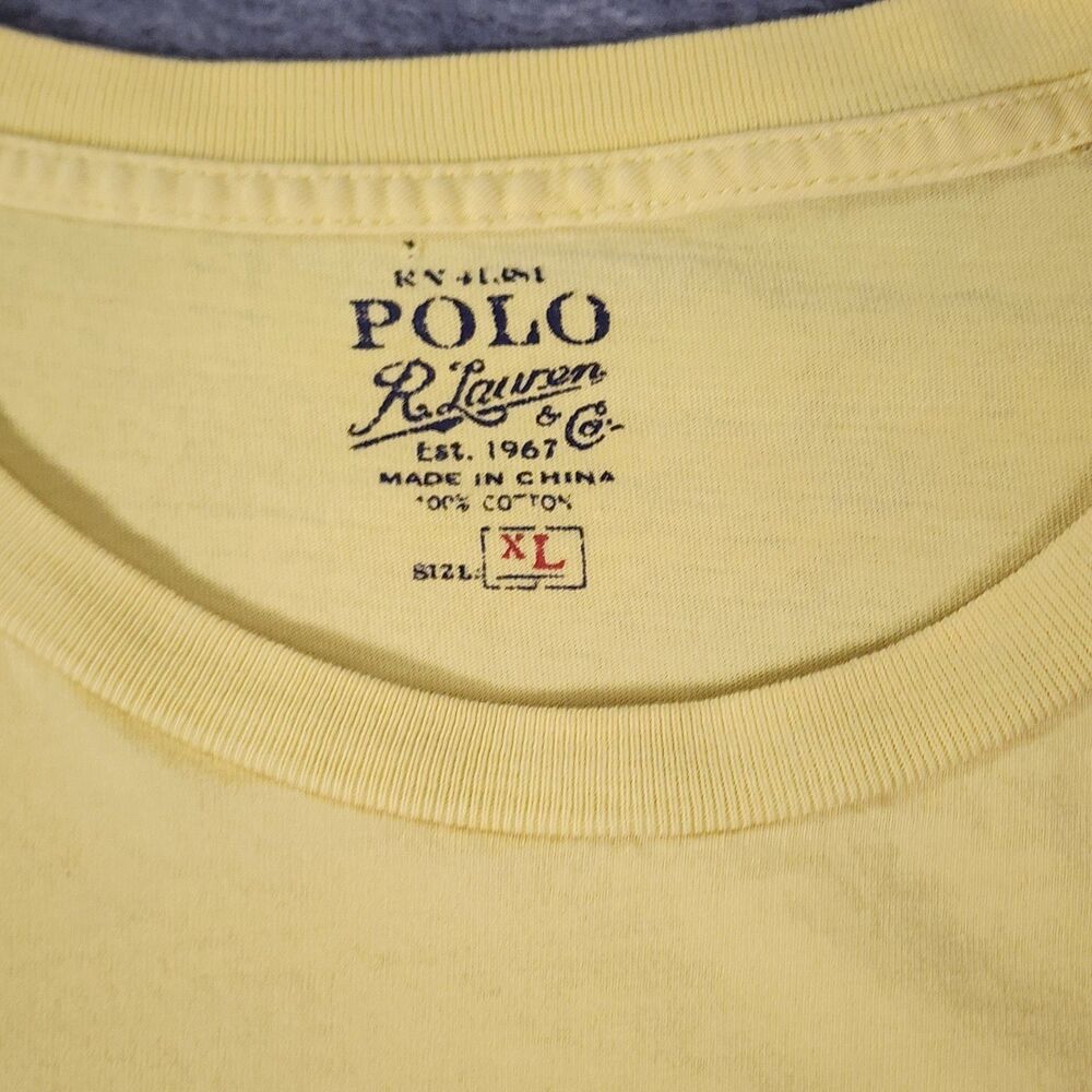 Polo Ralph Lauren Crewneck T Shirt Men's XL Classic Fit Blue Pony Logo Pocket - Picture 4 of 10